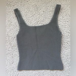 Aritzia Babaton Sculpt Knit Tank - Size S - Color Pewter Grey